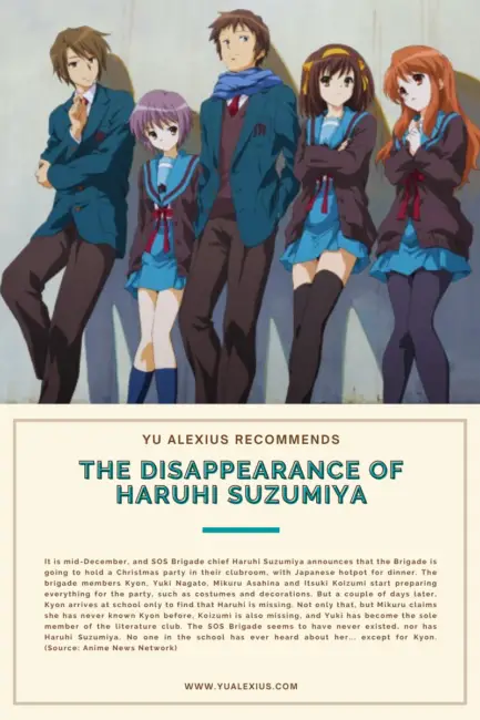 THE DISAPPEARANCE OF HARUHI SUZUMIYA The Disappearance of Haruhi Suzumiya