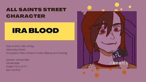 All Saints Street Character: Ira Blood