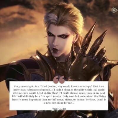 10 Badass and Interesting Quotes from Soul Land (Douluo Dalu) 9 Soul Land Quotes Yue Guan