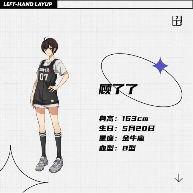 Left Hand Layup character Gu Liao Liao