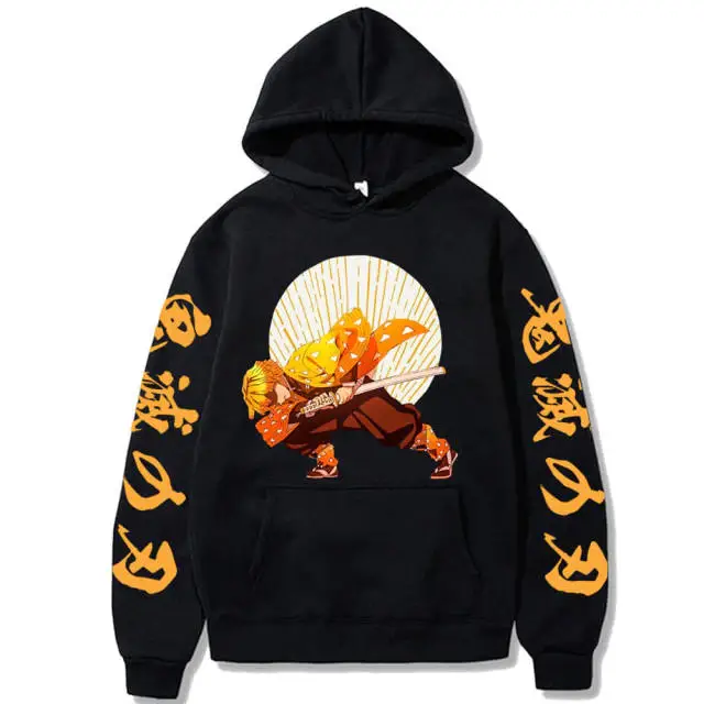 Demon Slayer Zenitsu Hoodie Anime is Luv Shop